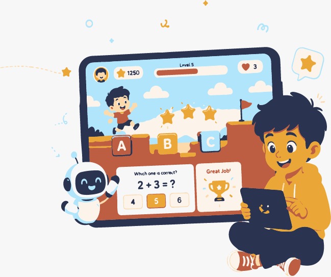 Child playing an educational game with EMPALS
